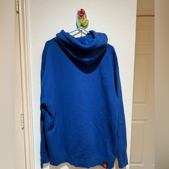 Cookies Striking Blue and Silver Sweater with Hood and Drawstrings - Picture 5 of 8